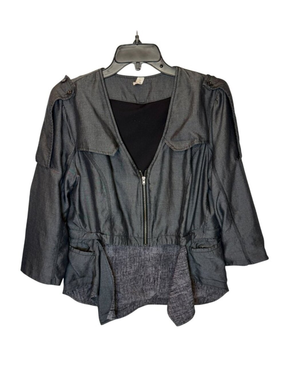 LULULEMON Tranquility Jacket Denim Colored Adjustable Length Jacket Sz 10